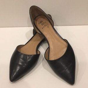 Banana Republic D’Orsay Flat in Black Leather- 9.5